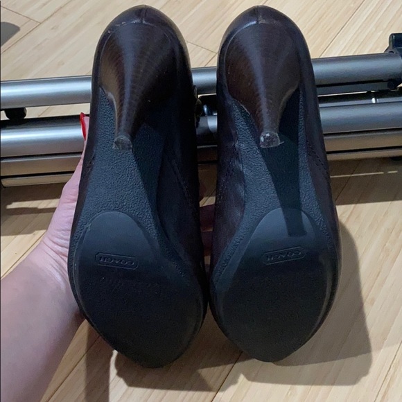 Coach Dark Brown Leather Booties - Picture 3 of 4